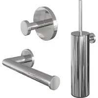 Brauer Edition Toilet Accessoires Set 3-in-1 Chroom - RVS 304 - Accessoires, Toilet accessoires, Toilet accessoires sets - 8720724521200