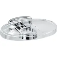 Wenko Zeepbakje Basic van glanzend edelstaal (set, 2 stuks)