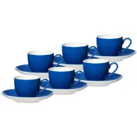 Ritzenhoff & Breker Espressotassen und -untertassen Doppio 80 ml Set van 6