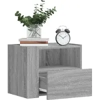vidaXL Nachtkastjes 2 st wandgemonteerd 45x30x35 cm grijs sonoma eiken