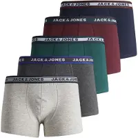 Jack & Jones Boxershorts heren trunks friday pack 5-pack dark grey melange