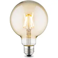 Home Sweet Home Edison Vintage LED filament lichtbron Globe - Amber - G95 Deco - Retro LED lamp - 9.5/9.5/13.5cm - geschikt voor E27 fitting - Dimbaar - 4W 400lm 2700K - warm wit licht