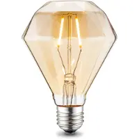 Home Sweet Home Edison Vintage LED filament lichtbron Diamond - Amber - D95 9.5/9.5/13.5cm - geschikt voor E27 fitting - 2W 180lm 2700K - warm wit licht