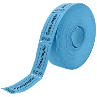 Combicraft Consumptiebon Combicraft 57x30mm 2-zijdig 2x1000 stuks blauw