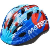 Meteor beschermingshelm, kinderhelm, fietshelm, geschikt voor schaatsen, model HB6-5, kinderfietshelm, maat S (48-52 cm), kleur blauw