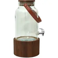 Northio Drankdispenser in Glas met Houten voet - 6 L