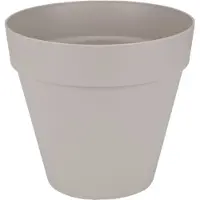 Elho Loft Urban Rond 60 - Grote Bloempot voor Buiten - Waterreservoir - 100% Gerecycled Plastic - Ø 58.0 x H 54.0 cm - Warm grijs