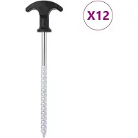 vidaXL Tentharingen 12 st Ø7 mm 17 cm gegalvaniseerd staal