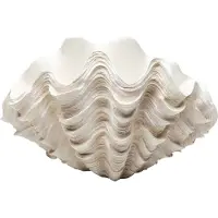 Kare Concha decoratieve vaas, hoogte 29 cm, gegoten steen, beige, crème / amber, Woon-/ Eetkamer, Kunststof, Design