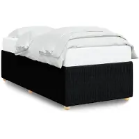 vidaXL Bedframe zonder matras 90x190 cm stof zwart