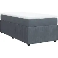 vidaXL Boxspring met matras fluweel donkergrijs 90x190 cm