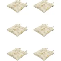 Madison - Zitkussen - Universeel - 6 stuks - 46 x 46 cm - Sophie Yellow - Tuin - Waterafstotend
