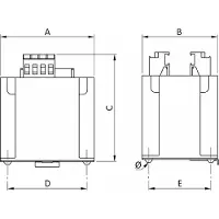 Erea voed trafo EDR24 TC, 101x79x112mm, prim 1 230-400V