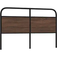 vidaXL Vervangend hoofdbord 160 cm bewerkt hout en staal bruin eikenkleurig