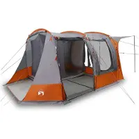 vidaXL Autotent waterdicht grijs en oranje