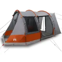 vidaXL Autotent 2-persoons waterdicht grijs en oranje