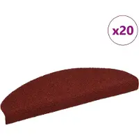 vidaXL Trapmatten Zelfklevend 20 stuks 65x21x4 cm Bordeaux Rood