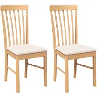 vidaXL Eetkamerstoelen met kussens 2 st massief hout rubber