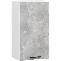Akord Keukenkast modulaire OLIWIA W40 met 1 Deur / Hangkast / Bovenkast / Furniture Factory / Wit – Beton Grijs / 40 x 72 x 30 cm