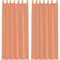 vidaXL Gordijnen met lussen 2 st terracotta 140x245 cm