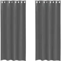 vidaXL Gordijnen voile met doorvoertules 2 st 140x245 cm donkergrijs