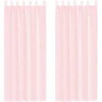vidaXL Gordijnen voile met lussen 2 st 140x260 cm lichtroze