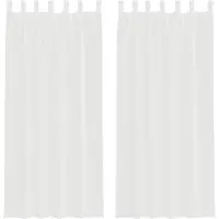 vidaXL Voile gordijnen met lussen 2 st 140x225 cm wit