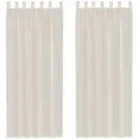 vidaXL Gordijnen voile met Tab Top 2 st crèmekleurig