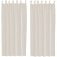 vidaXL Gordijnen voile met Tab Top 2 st crèmekleurig