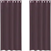 vidaXL Gordijnen voile met doorvoertules 2 st 140x245 cm paars