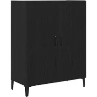 vidaXL Dressoir 69,5x34x90 cm spaanplaat zwart eikenkleurig