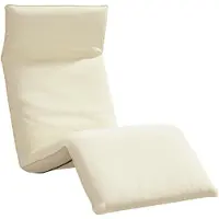 vidaXL Ligstoel inklapbaar 175x54x8,5 cm Oxford stof crème