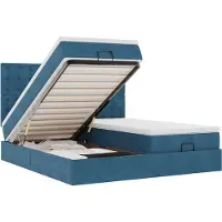 vidaXL Ottoman bed met matrassen en LED's 160x200cm fluweel