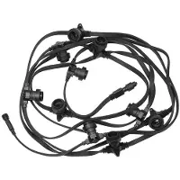 Star Trading buitenverlichtingsketting, EXTRA Connecta, Connecta systeemaccessoire, 10x E27 fittingen, platte kabel, L 735cm