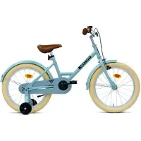 Nogan Dutchy Kinderfiets 18 Inch - Met Zijwieltjes - Verstelbaar Stuur & Zadel - Terugtraprem & V-Brake - Blauw