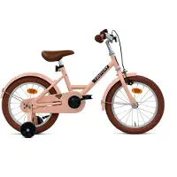 Nogan Dutchy Kinderfiets 16 Inch - Met Zijwieltjes - Verstelbaar Stuur & Zadel - Terugtraprem & V-Brake - Mat Roze
