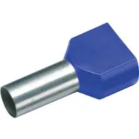 Cimco 187740 Dubbele adereindhulzen 2.5 mm² Deels geïsoleerd Blauw 100 stuk(s)