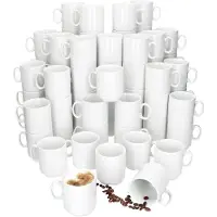 MamboCat Set van 72 EVENT stapelbare koffiemokken wit porselein 250 ml