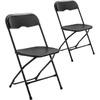 Oviala - 2 zwarte inklapbare ontvangststoelen - REKKEM