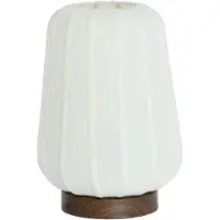Light & Living Tafellamp Ø30x41,5 cm BIBIA hout print donker bruin+wit