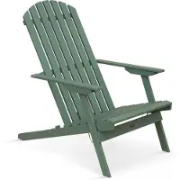 Oviala - Opvouwbare relaxstoel van groen eucalyptushout - Calgary