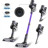 INSE Draadloze stofzuiger, , S7P, paars, 6-in-1 lichtgewicht handgreep stofzuiger, 26kPa, 45 minuten looptijd, 65dB, 265W, 1L