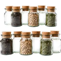 MamboCat Set van 12 kruidenpotjes 150ml + kurk, opslag voor thee, kruiden & specerijen