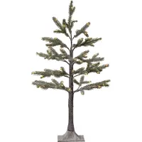 Star Trading decoratieve buitenboom 'spar' met LED-verlichting, besneeuwde takken, elektrisch aangedreven, warm wit, H 90cm