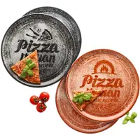 MamboCat Set van 4 pizzaborden RED & BLACK 31cm - 2x ZREC02 & 2x ZREC04