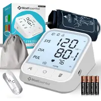 MostEssential Premium Bloeddrukmeter Bovenarm - Hartslagmeter - 198 Metingen Geheugen - Inclusief USB-C Kabel - 30C