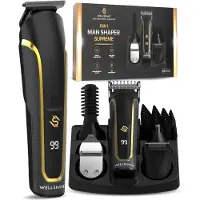 Wellshave 6 in 1 Baardtrimmer Supreme - Trimmer Baard & Lichaam - Neustrimmer - Bodygroomer - IPX7 Waterdicht - Incl. 6 opzetstukken