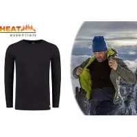 Heat Essentials Thermo Ondergoed Heren - ThermoShirt Heren - Zwart - XL - Thermokleding Heren - Thermo Shirt Heren Lange Mouw