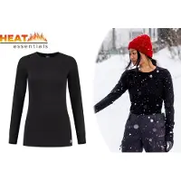 Heat Essentials Thermo Ondergoed Dames - ThermoShirt Dames - Zwart - S - Thermokleding Dames - Thermo Shirt Dames Lange Mouw