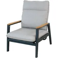 Oosterik Home Merino lounge stoel midnight grey sunny creme